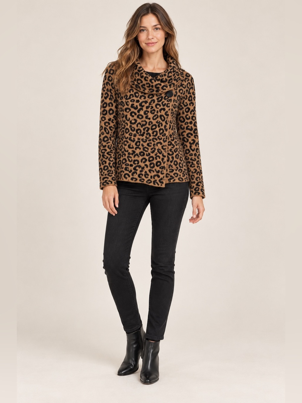 Adrienne Vittadini Leopard Print Sweater
